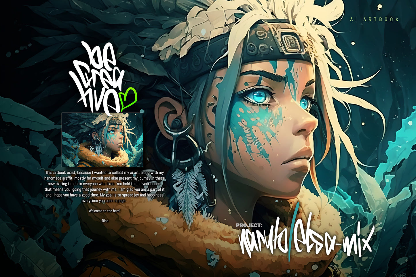 Artbook - ai project: Anime ninja/princess mix - 152 pages
