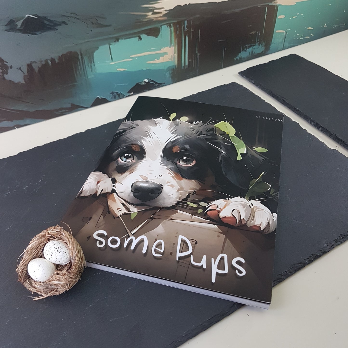 Some Pups" Softcover Photo Book - AI Artbook - dog art masterpieces - cuteness overload