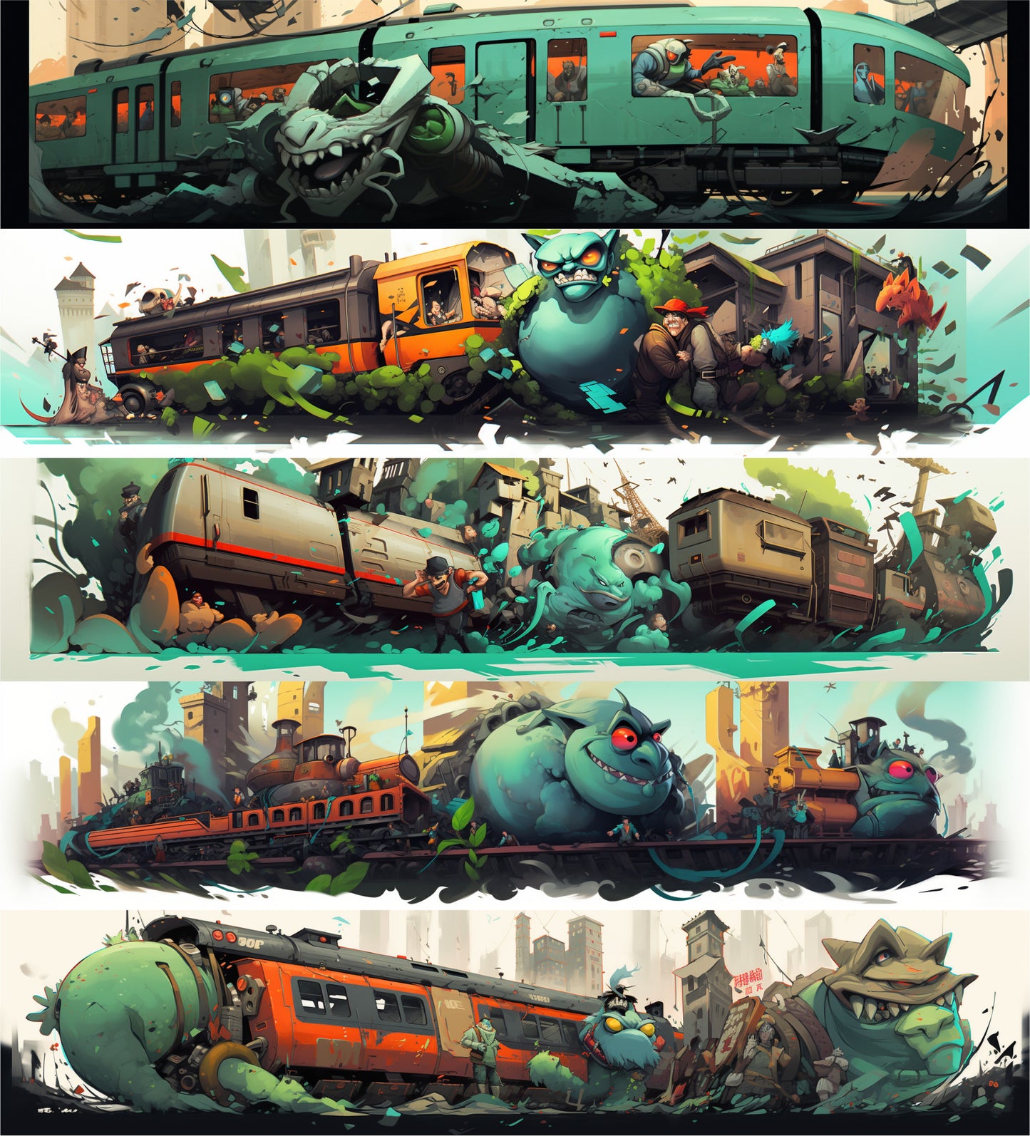 "Vertical slice" - 87 ai images by dino - digital download - DDD