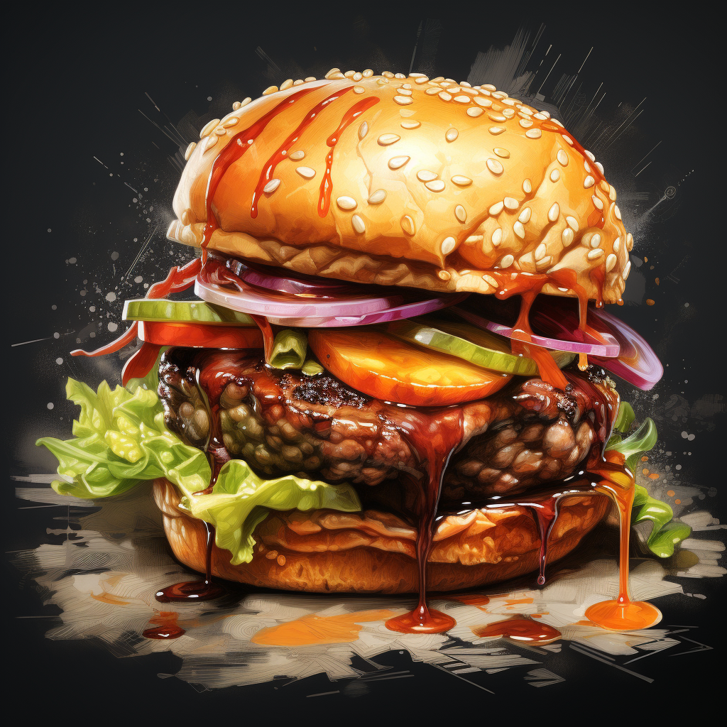 2x AI Burger Masterpieces 8K digital download - DDD