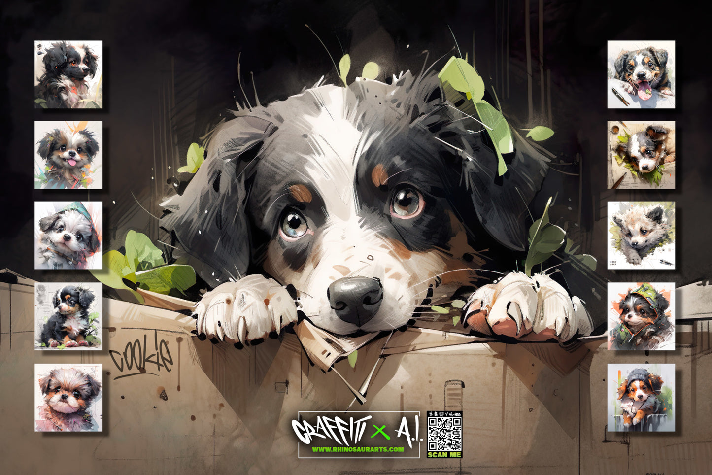 DDD - Dino's garden gallery 1 - 42 digital wallart designs