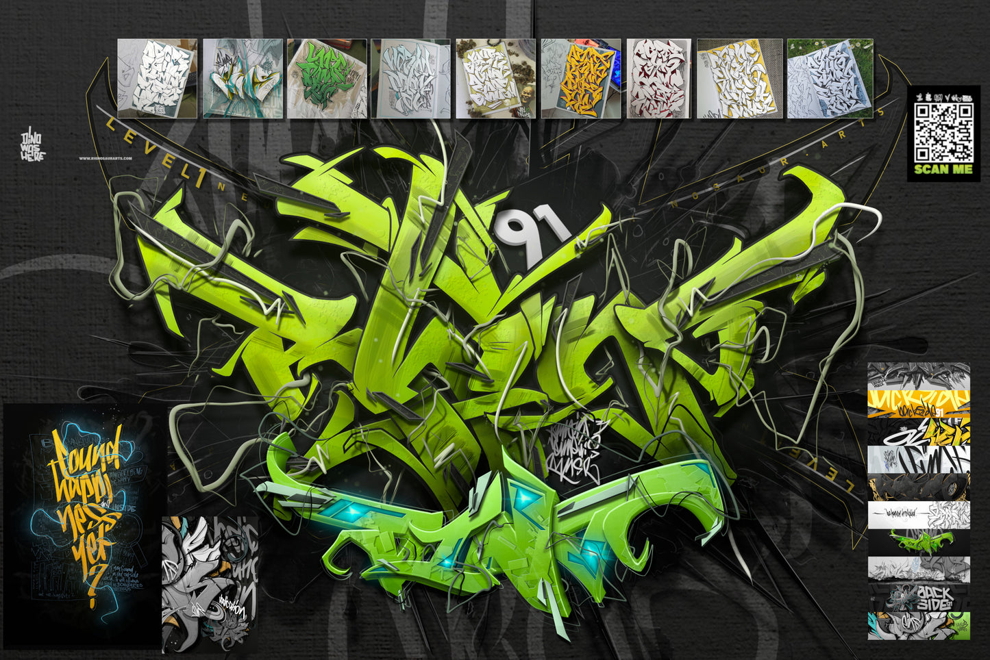 DDD - Dino's garden gallery 1 - 42 digital wallart designs