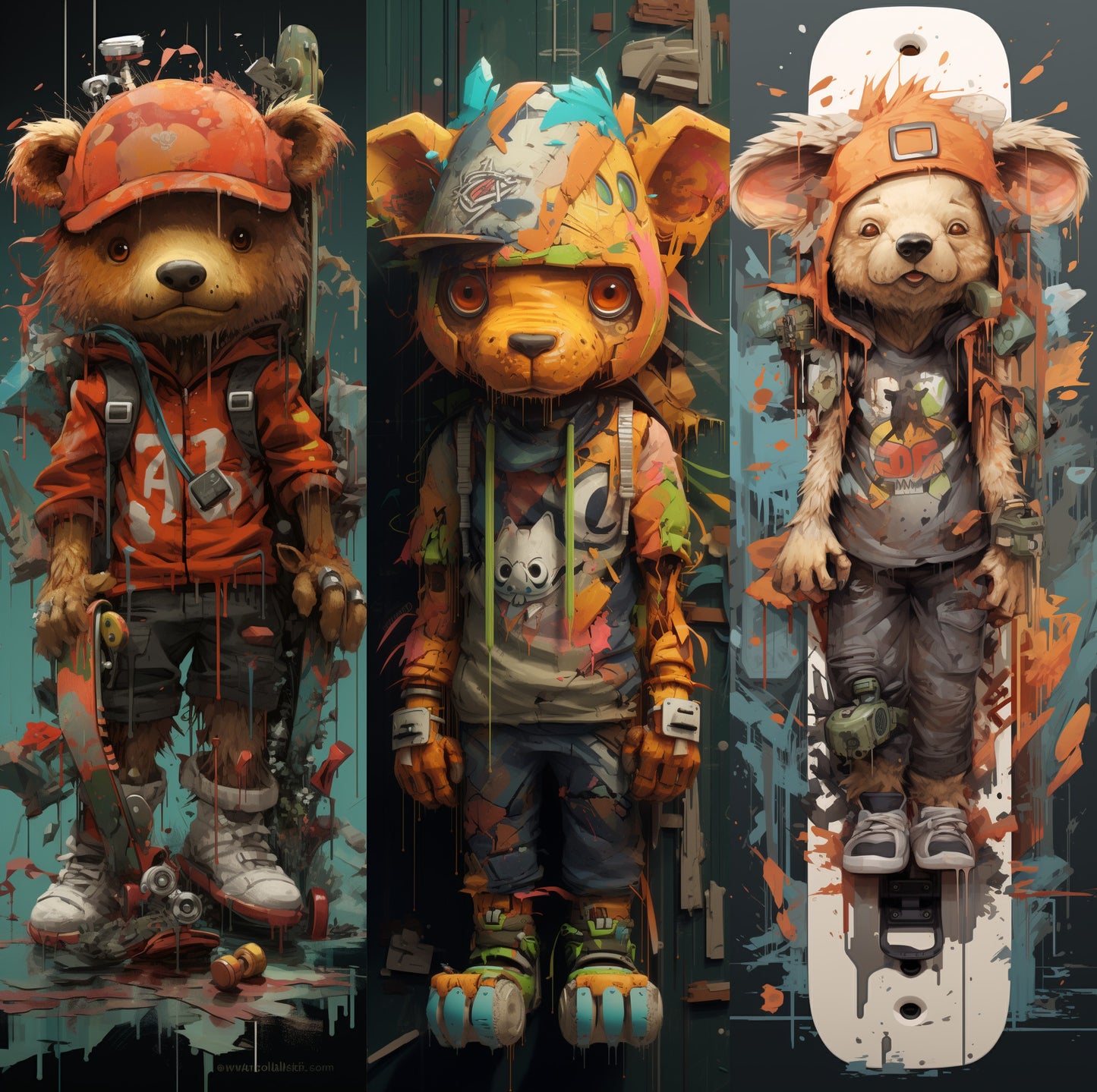 "Vertical slice" - 87 ai images by dino - digital download - DDD